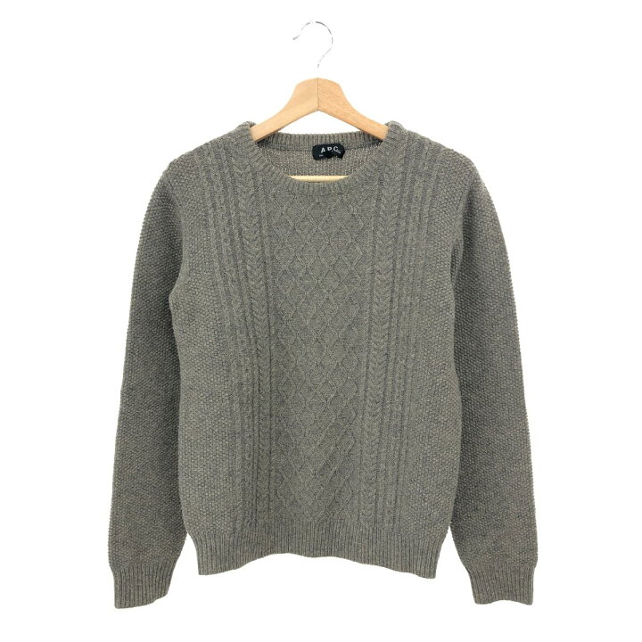 楽天市場】A.P.C. アーペーセー ケーブルニット 小さいサイズXS グレー  