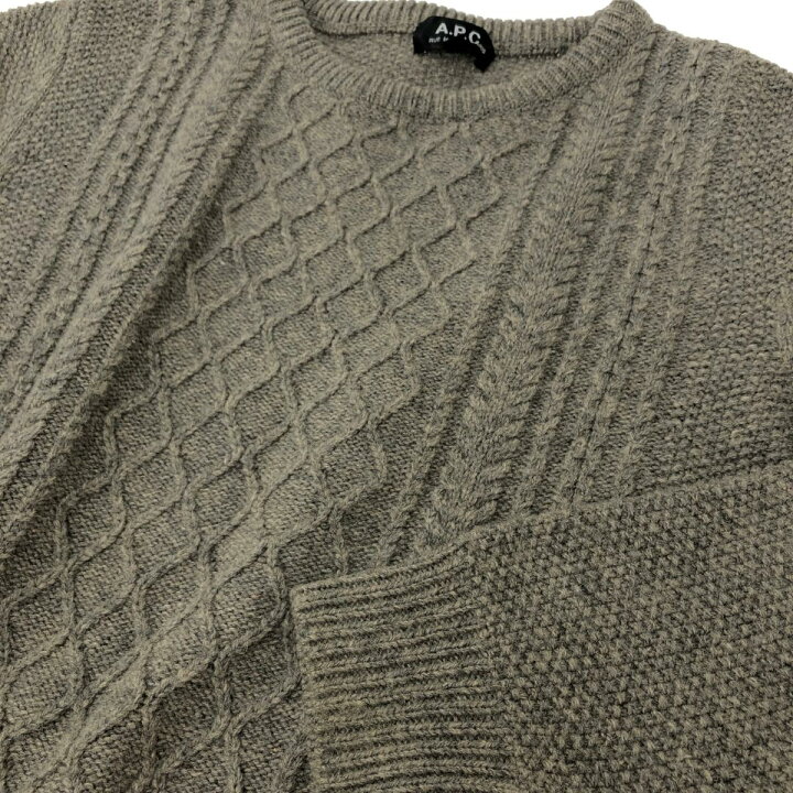 楽天市場】A.P.C. アーペーセー ケーブルニット 小さいサイズXS グレー  