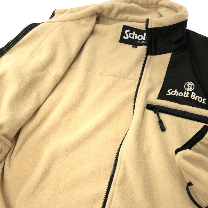楽天市場】schott ショット フリースジャケット 良好 Lサイズ ベージュ 
