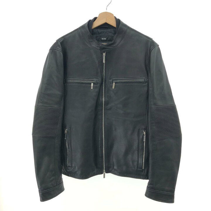 楽天市場】HUGO BOSS ヒューゴボス レザージャケット I52 ブラック 