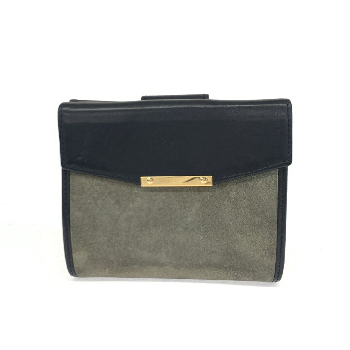 楽天市場】LOEWE ロエベ 二つ折り財布 グレー スウェード アナグラム 