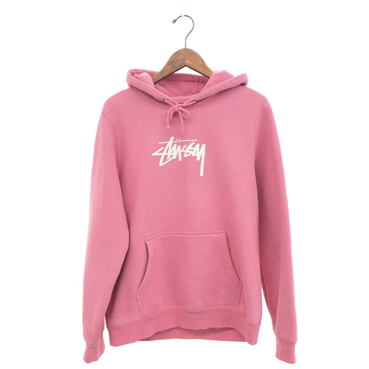 楽天市場】STUSSY ステューシー プルオーバーパーカー サイズL ピンク  