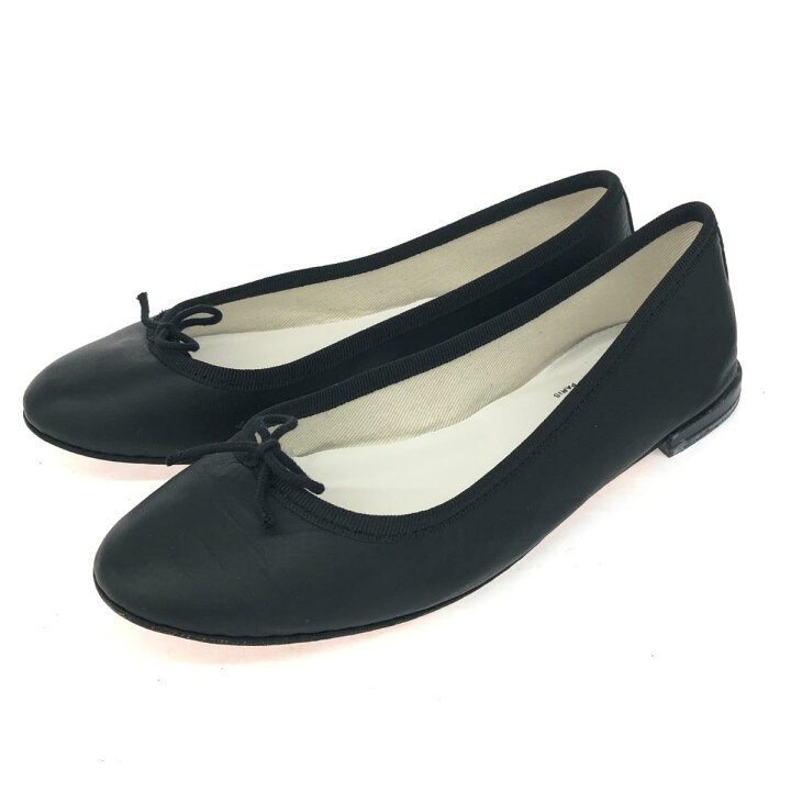 新品 repette レペット レザー フラットシューズ 36 ブルー 箱付き  