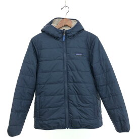 patagonia パタゴニア リバーシブルジャケット 良好 キッズXXL 16-18 ホワイト/ネイビー ユニセックス アウター ボア 【中古】