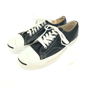 CONVERSE コンバース ジャックパーセル ロウ スニーカー 新品同様 8 1/2 ブラック レザー 90s/USA製/デッドストック メンズ 靴 シューズ 【中古】