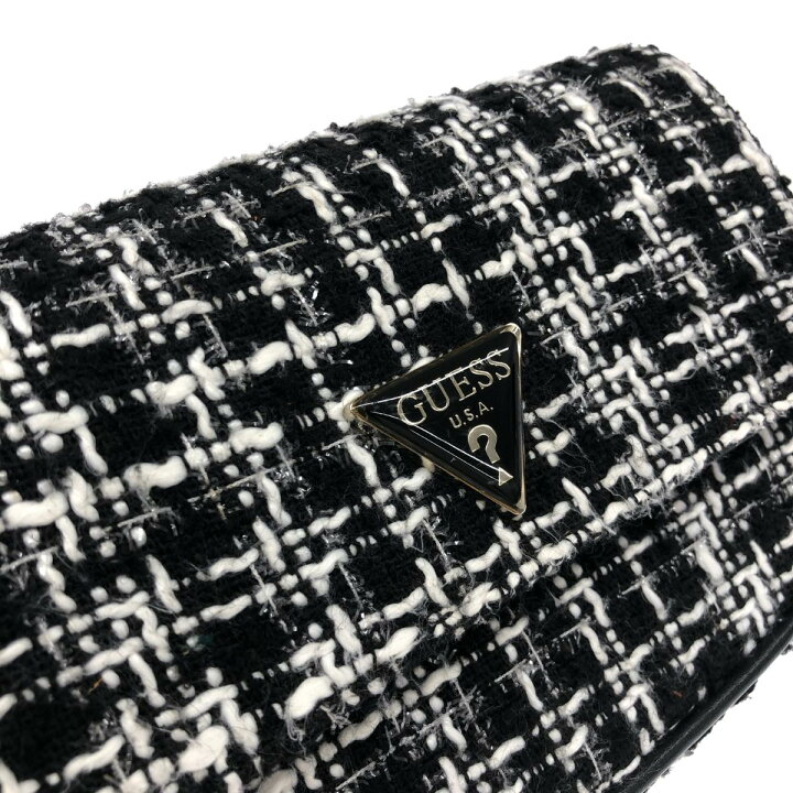 楽天市場】GUESS ゲス チェーンショルダーバッグ ブラック ツイード  
