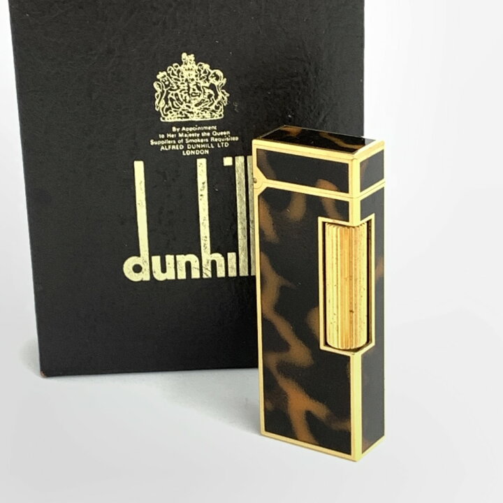 楽天市場】dunhill ダンヒル ガスライター 箱付 べっ甲柄×ゴールド  