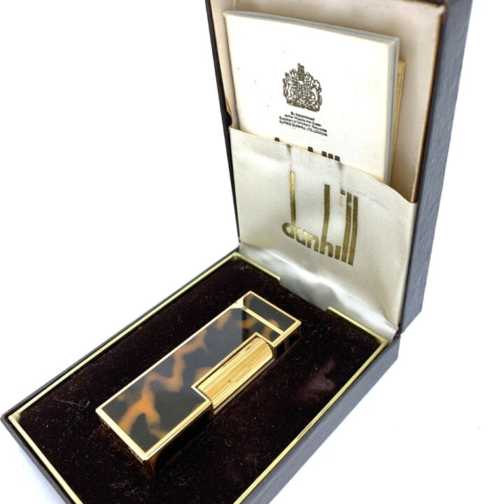 楽天市場】dunhill ダンヒル ガスライター 箱付 べっ甲柄×ゴールド 