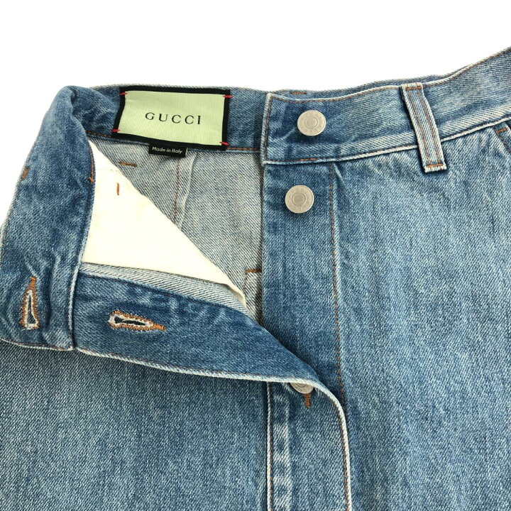 楽天市場】GUCCI グッチ デニムスカート サイズ34 ブルー レディース 