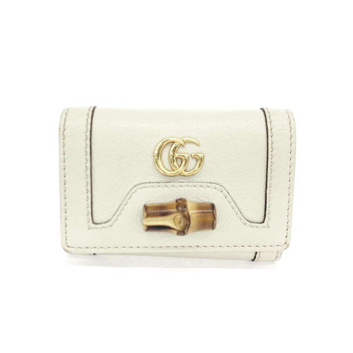 楽天市場】GUCCI グッチ キーケース オフホワイト レザー GGマーモント 