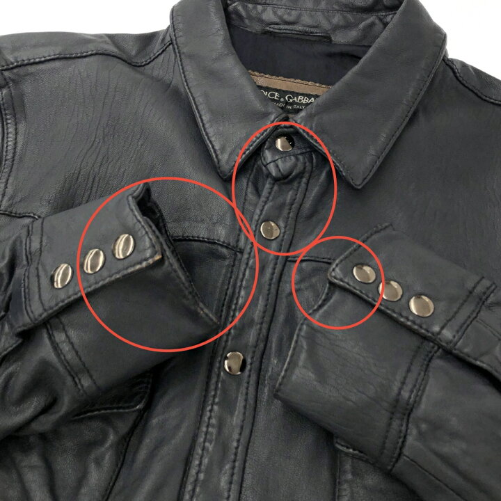 楽天市場】DOLCE&GABBANA ドルチェ&ガッバーナ レザーシャツ 50 