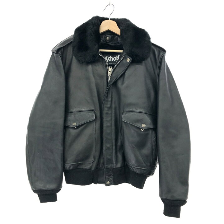 楽天市場】schott ショット レザージャケット 42 ブラック メンズ 革 