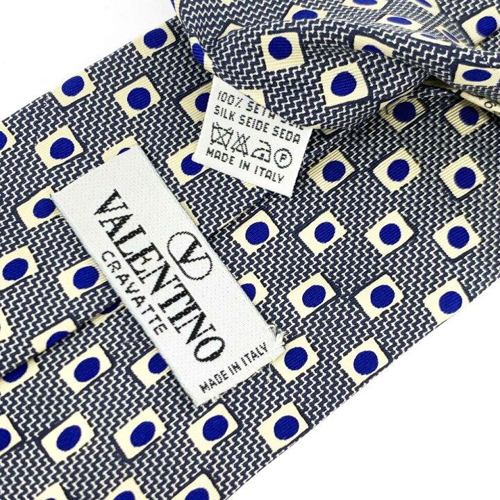 楽天市場】VALENTINO ヴァレンティノ ネクタイ ネイビー シルク100 