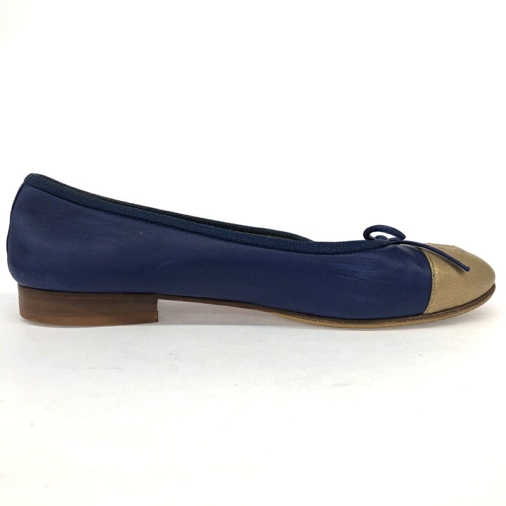 楽天市場】CHANEL シャネル バレエシューズ 35 1/2C G02819 ゴールド 