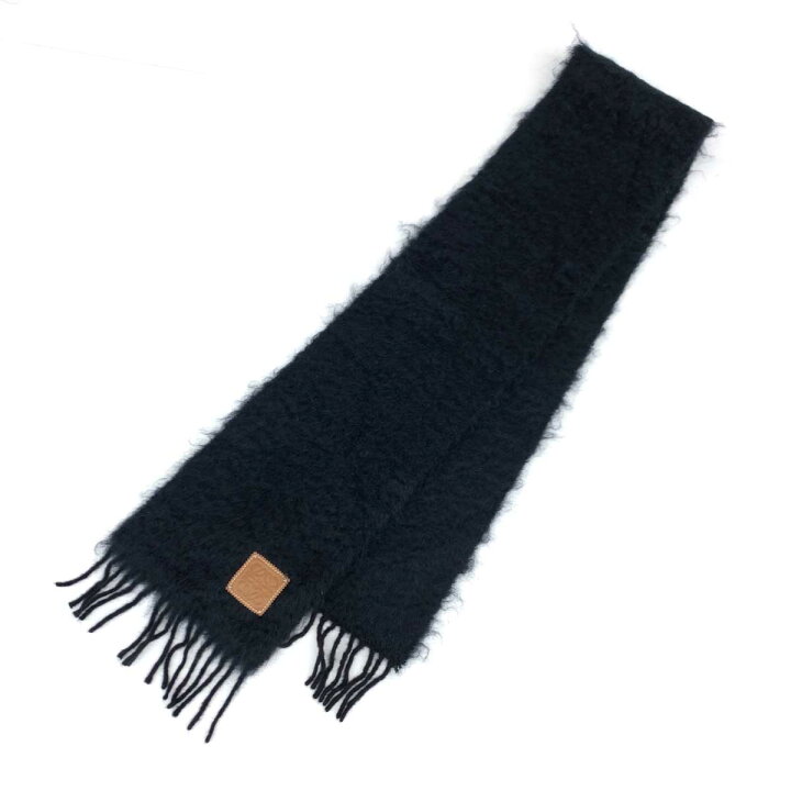 楽天市場】LOEWE ロエベ マフラー 美品 ブラック モヘア ウール  