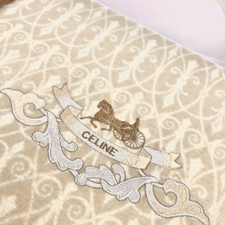 楽天市場】CELINE セリーヌ ウインターシーツ 美品 140×240 ベージュ 