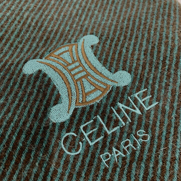 楽天市場】CELINE セリーヌ ひざ掛け 未使用品 グリーン ウール 