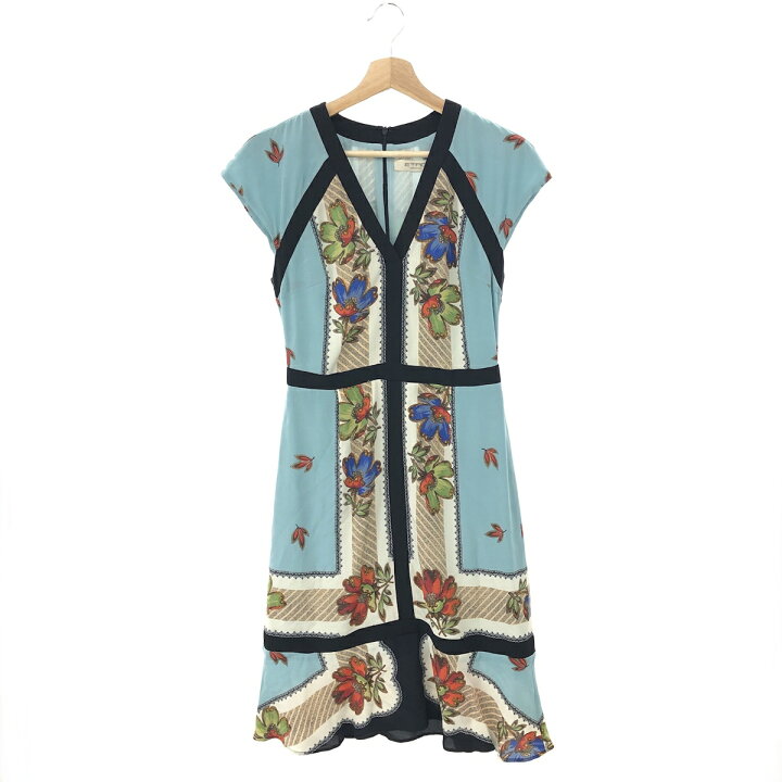 楽天市場】ETRO エトロ シルクワンピース サイズ38 ライトブルー 絹100  