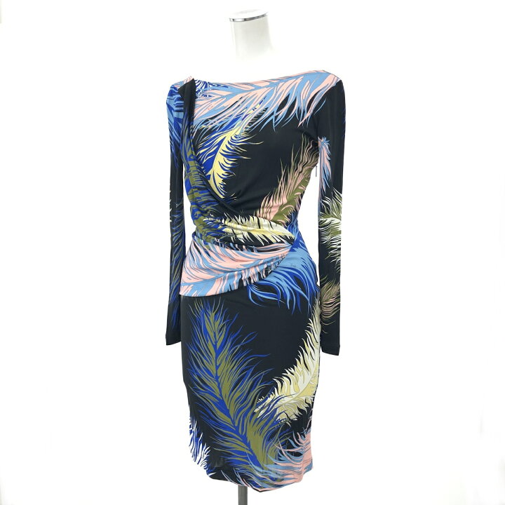 楽天市場】EMILIO PUCCI エミリオプッチ 長袖ワンピース I38 ブラック 