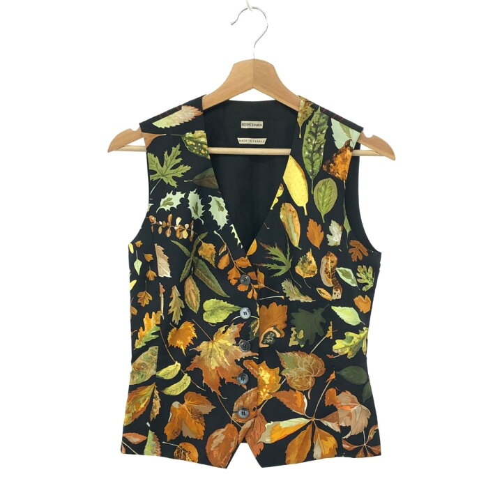 エルメス ﾌﾞﾗｯｸ ﾆｯﾄ 柄 ｼﾙｸ 36（HERMES - HERMES エルメス スウェット  