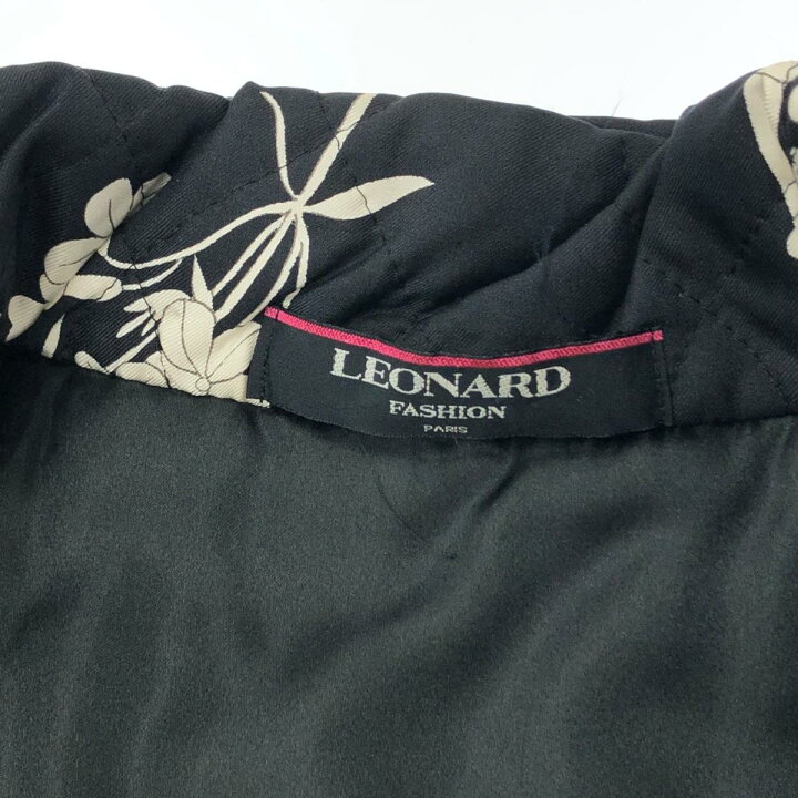 楽天市場】LEONARD レオナール キルティングコート 9号 ブラック 