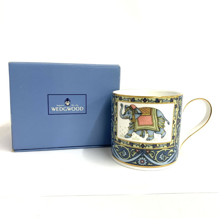 楽天市場】Wedgwood ウェッジウッド ブルーエレファント マグカップ 美 