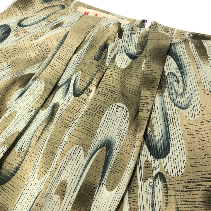 楽天市場】MARNI マルニ デザインスカート サイズ40 カーキ/ベージュ  