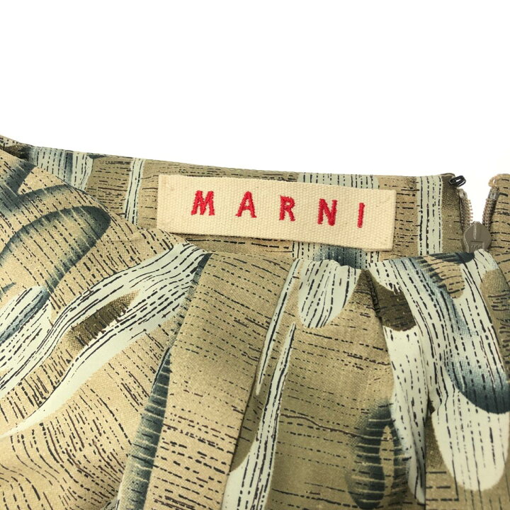 楽天市場】MARNI マルニ デザインスカート サイズ40 カーキ/ベージュ  