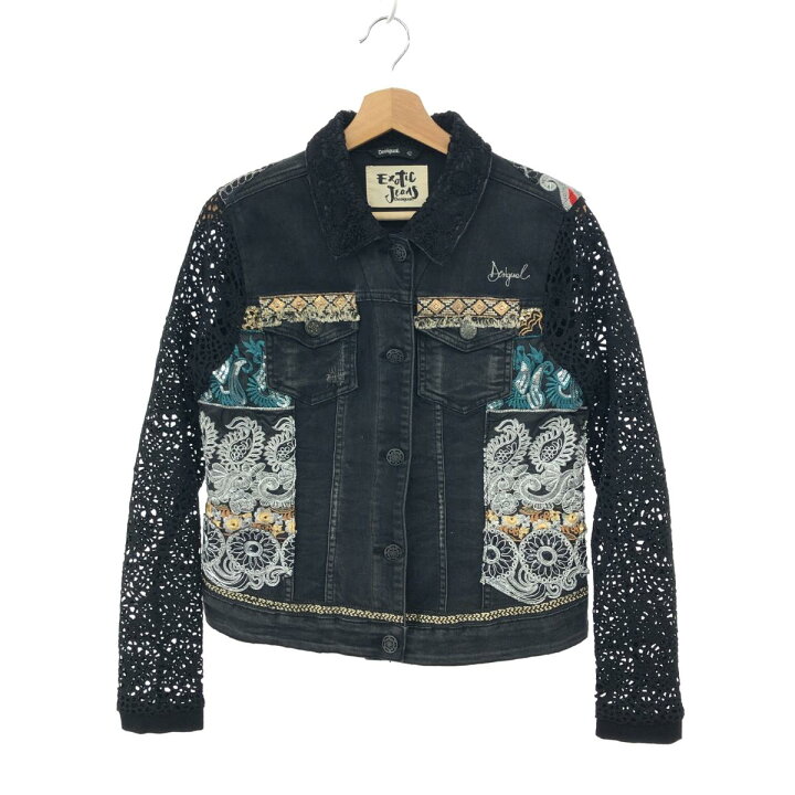 楽天市場】Desigual デシグアル デニムジャケット 42 ブラック 