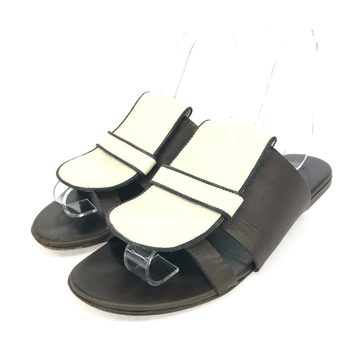 楽天市場】MARNI マルニ サンダル 36.5 ホワイト/ブラウン レザー 