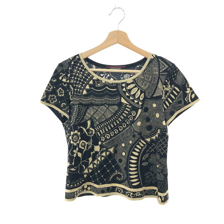 楽天市場】LEONARD レオナール 半袖カットソー サイズ40 ブラック  