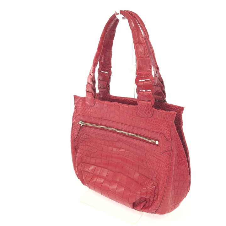 楽天市場】GARBO ガルボ 2WAYバッグ 美品 レッド クロコダイル JRAタグ  