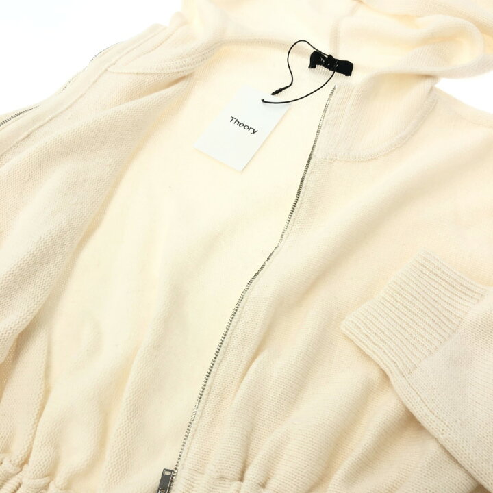 楽天市場】theory セオリー パーカー 未使用品 S ホワイト カシミヤ 