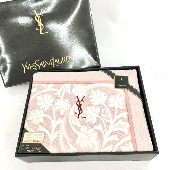 楽天市場】YvesSaintLaurent(YSL) イヴサンローラン 綿 毛布 美品 140 