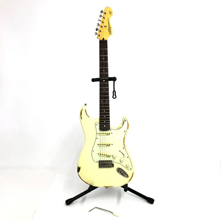 楽天市場】JHS V6 ICON エレキギター クリーム ストラトキャスター 