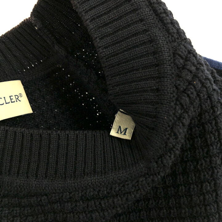 楽天市場】MONCLER モンクレール ワッフル ニット サイズ:M ネイビー 