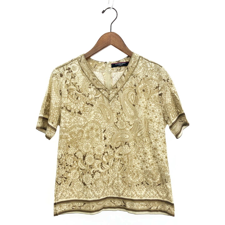 楽天市場】LEONARD レオナール 半袖カットソー サイズ:M ベージュ 綿 