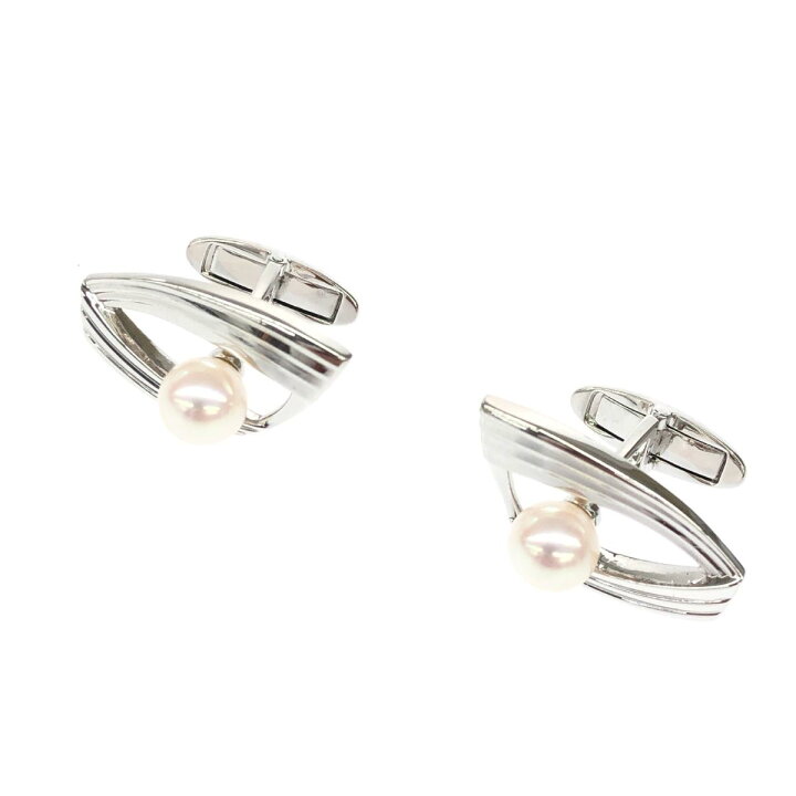 楽天市場】MIKIMOTO ミキモト カフス 良好 シルバーカラー パール直径  