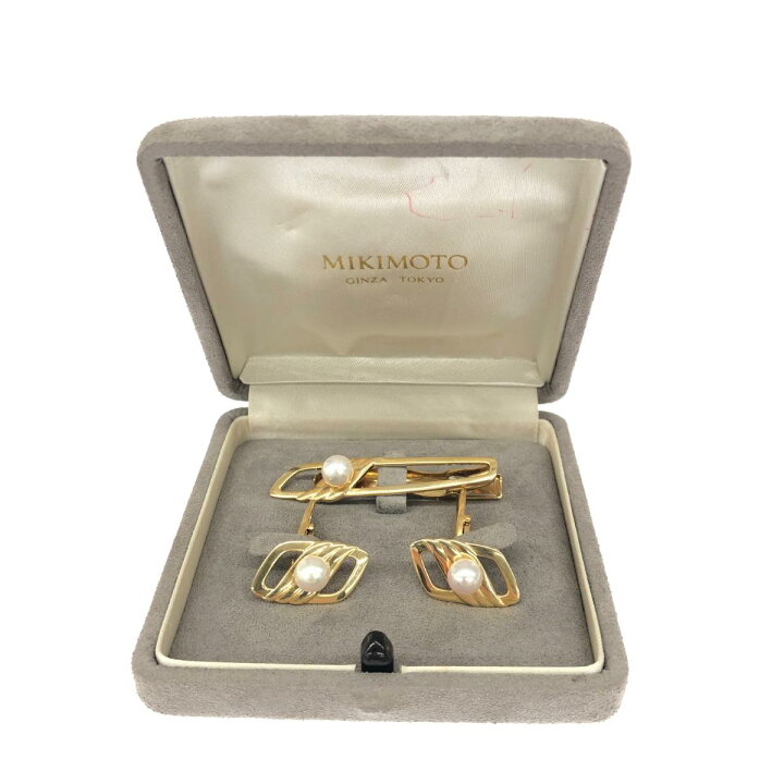 楽天市場】MIKIMOTO ミキモト タイピン&カフスセット ゴールドカラー 