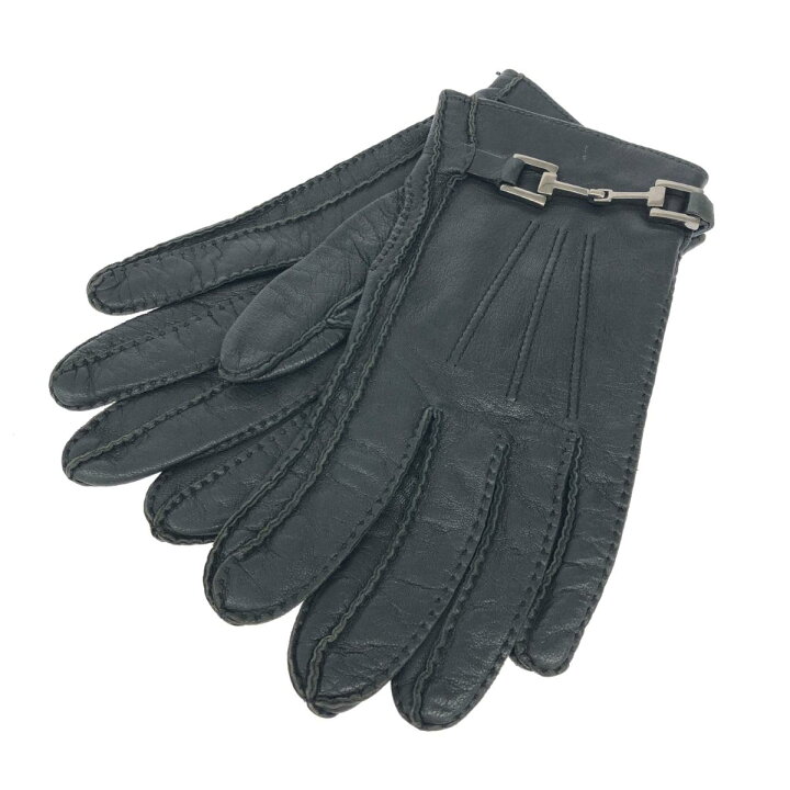 楽天市場】GUCCI グッチ 手袋 ブラック レザー レディース 手袋 glove  