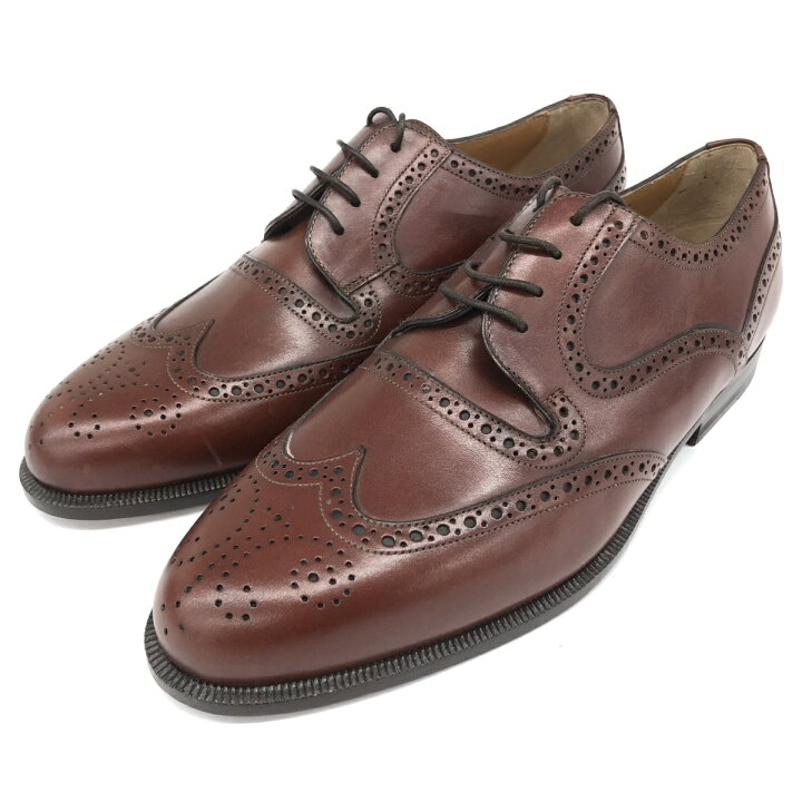 楽天市場】SANTONI サントーニ ウイングチップ 新品同様 8 ブラウン 