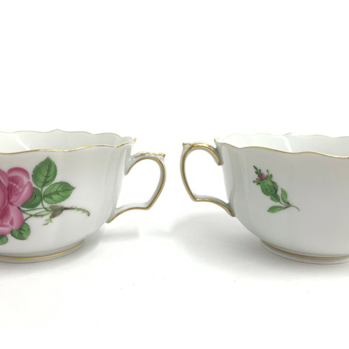 楽天市場】Meissen マイセン ピンクローズ カップ＆ソーサー 2客セット 
