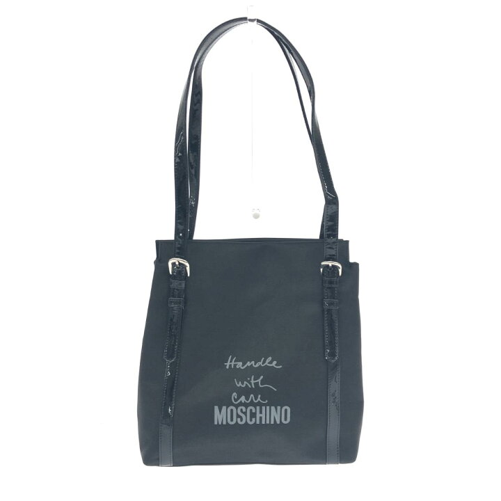 楽天市場】MOSCHINO モスキーノ トートバッグ ブラック ナイロン ロゴ 