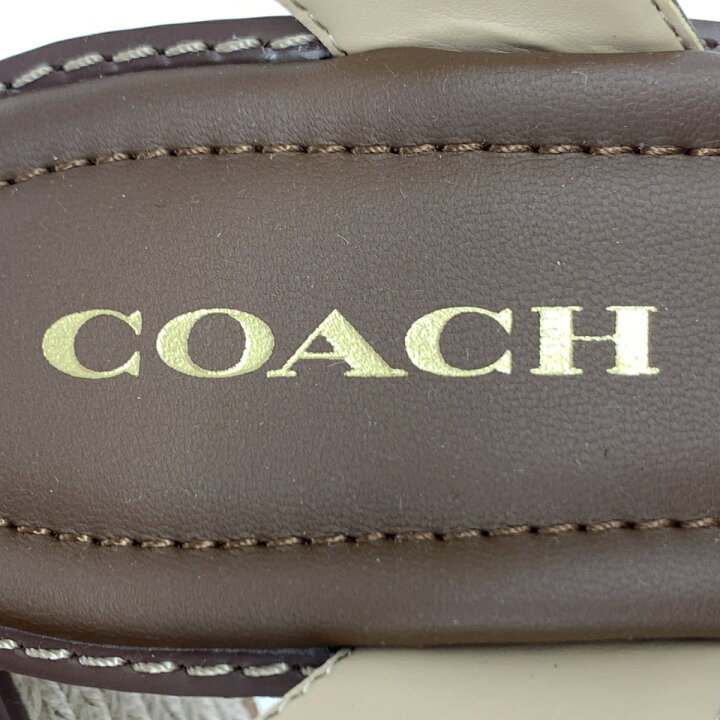 楽天市場】COACH コーチ シグネチャー サンダル 新品同様 US6 ブラウン 