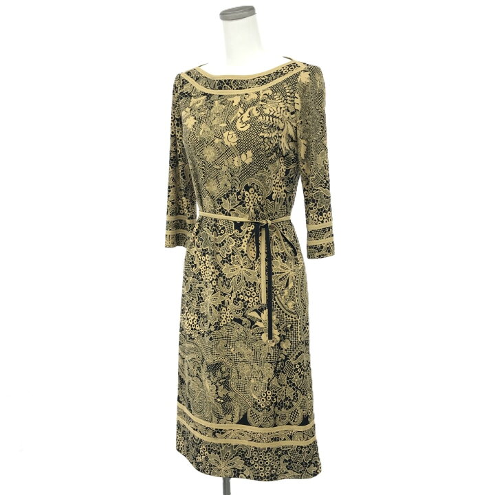 楽天市場】LEONARD レオナール 七分袖ワンピース 良好 サイズ:36  