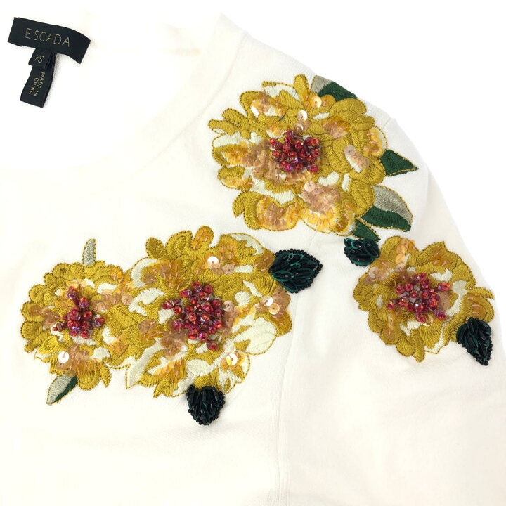 楽天市場】ESCADA エスカーダ 半袖ニット サイズ:XS ホワイト  