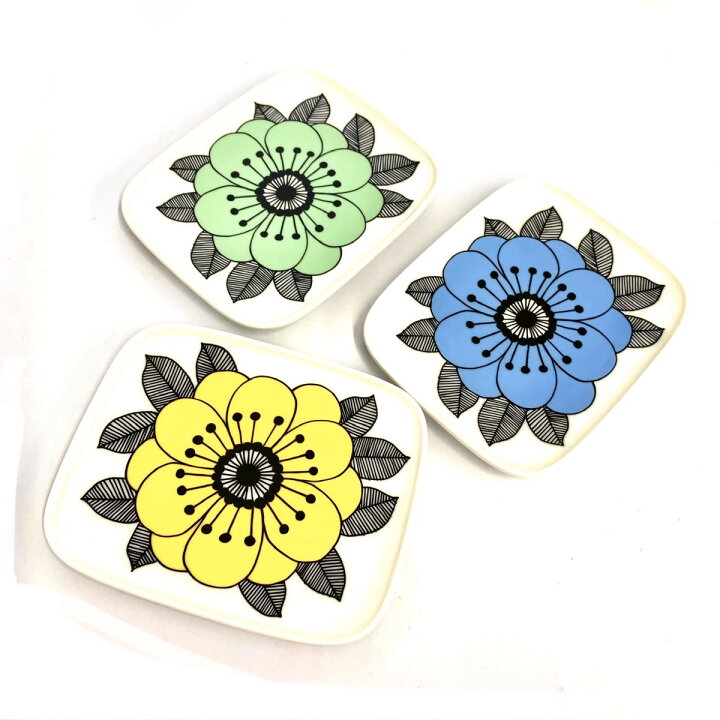 楽天市場】marimekko マリメッコ ケスティト スクエアプレート 3  