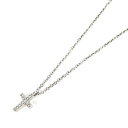 TIFFANY&Co. ティファニー メトロクロスダイヤ ミニ K18ネックレス 良好 シルバーカラー 750 K18WG クロス 十字架 レ…