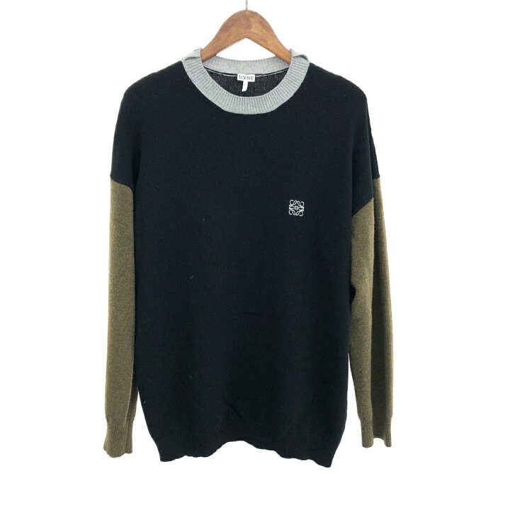 楽天市場】LOEWE ロエベ アナグラム刺繍 切替 クルーネック ニット  