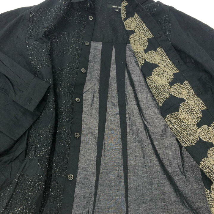 楽天市場】Pas de calais パドカレ 長袖ブラウス サイズ:34 ブラック 